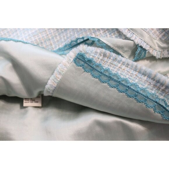 NWT Vintage Y2K Abercrombie Fitch Mini Skirt 00 Tweed Preppy Coquette Wool Silk - Picture 14 of 14